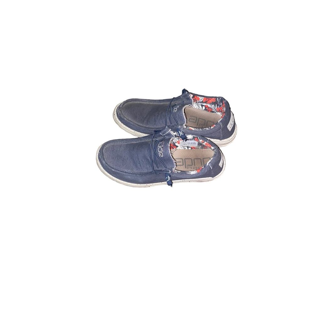 Hey dudes wally stretch blue loafers size 11
